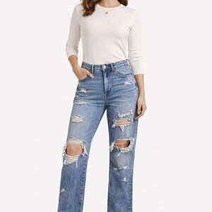 American Eagle Curvy Super High Rise Distressed Jeans Women’s